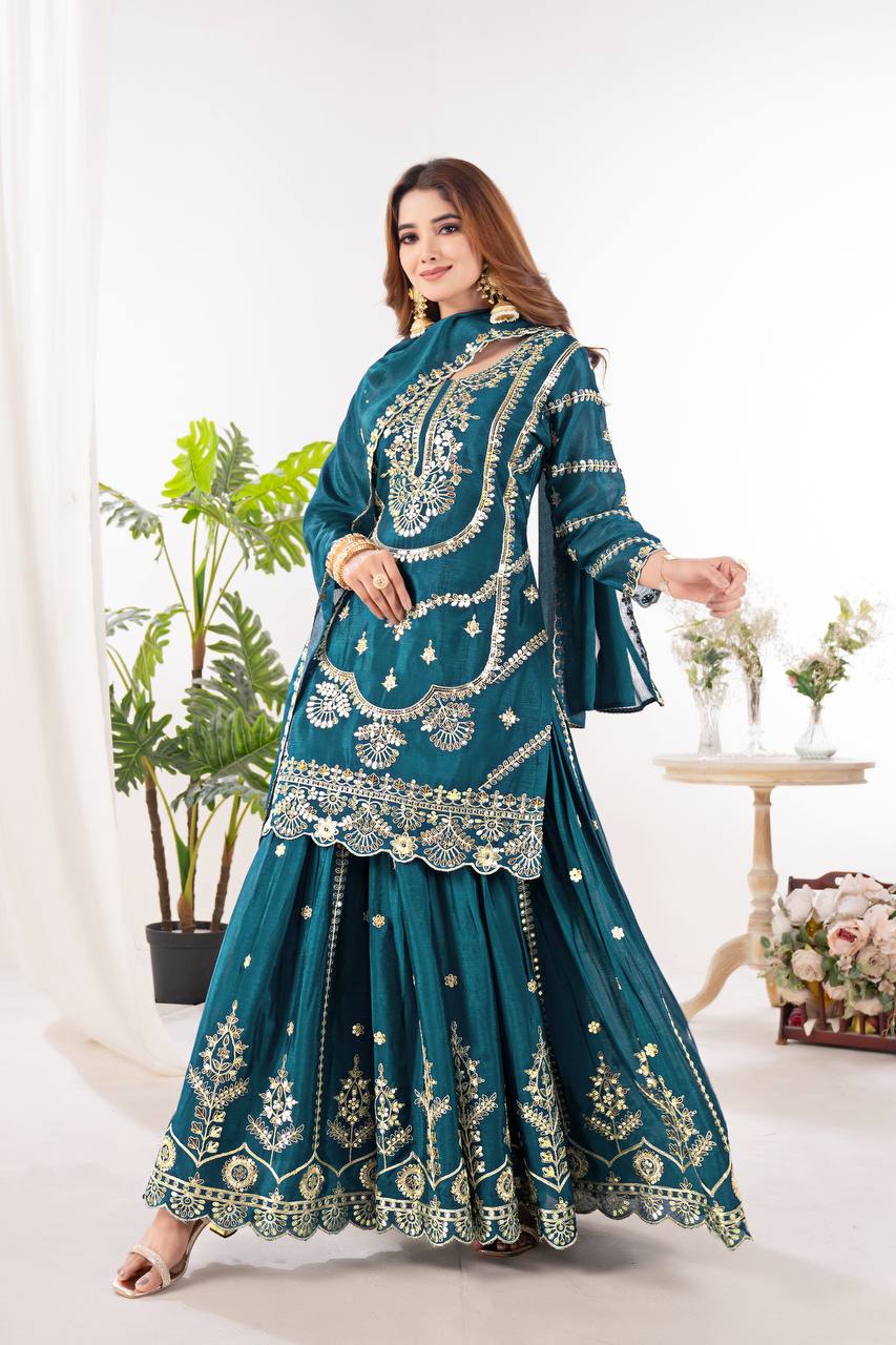 The Rani Pink Ceremonial Heritage Gharara